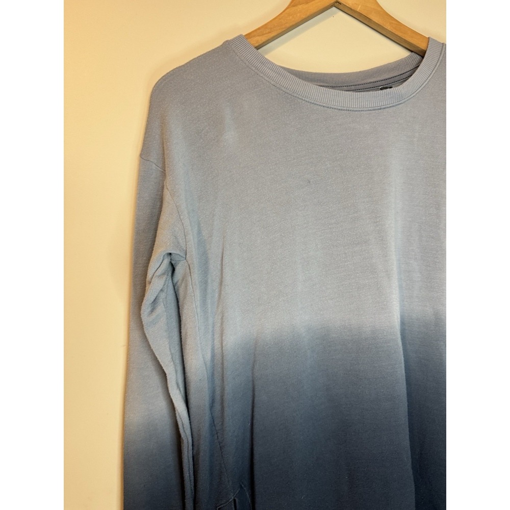 American Eagle Womens Blue Ombre Long Sleeve Sweater With Slit Sides Size Small - Picture 3 of 12